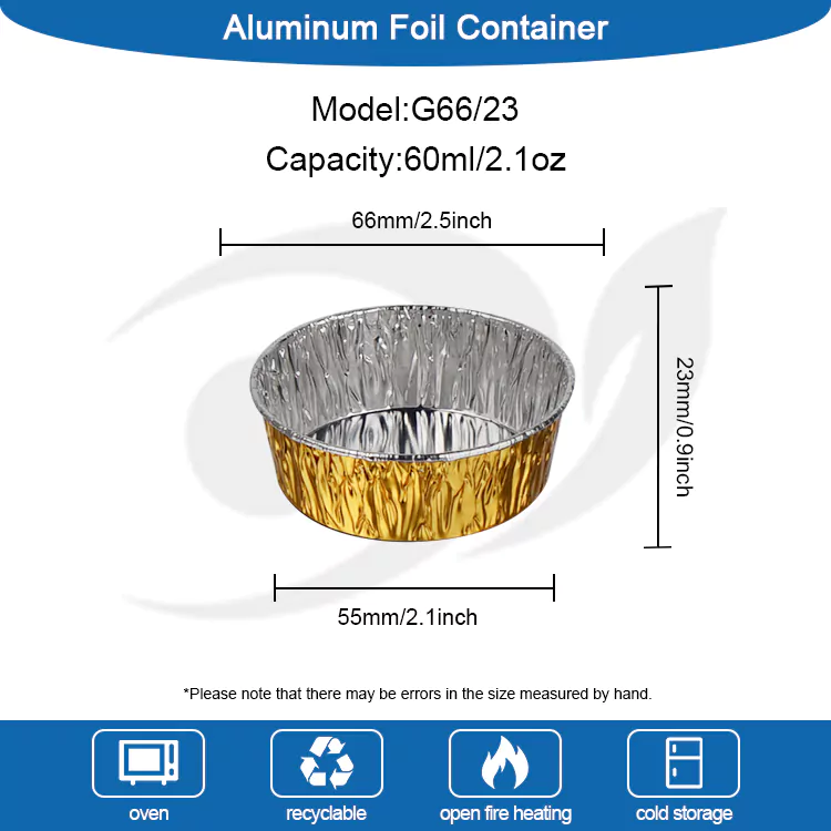 Disposable round baking tray Mga Lalagyan ng Pagkain na Silver Aluminum Foil