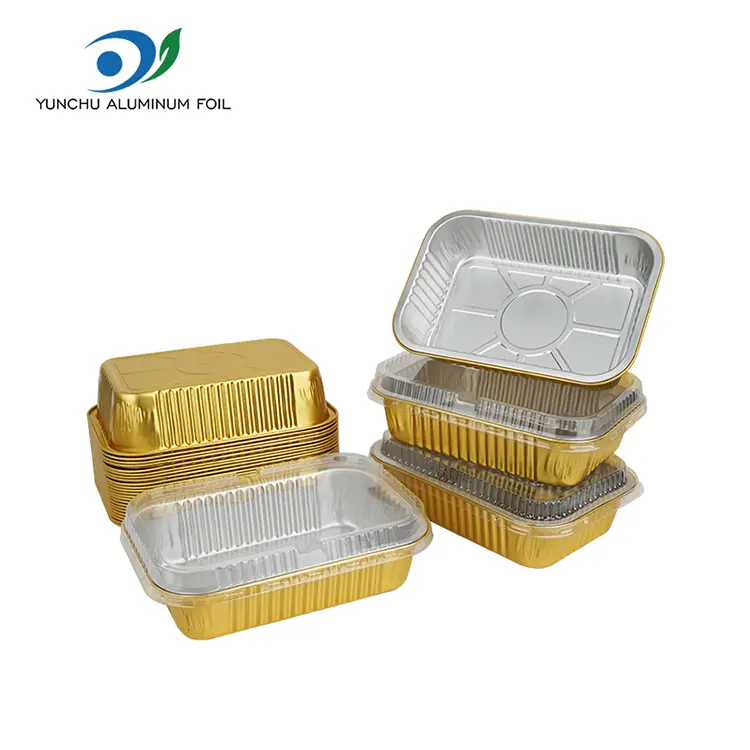 Ang mga magagamit na barbecue takeaway aluminyo foil container Ang mga magagamit na barbecue takeaway aluminyo foil container