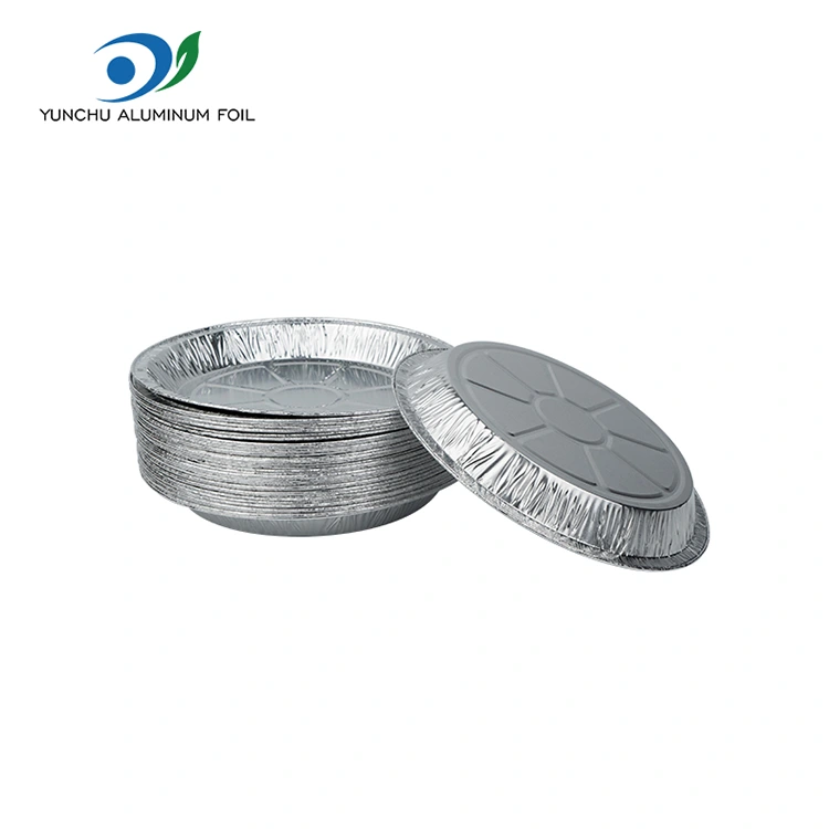 Bilog na air fryer takeaway pilak na aluminyo foil na lalagyan ng pagkain
