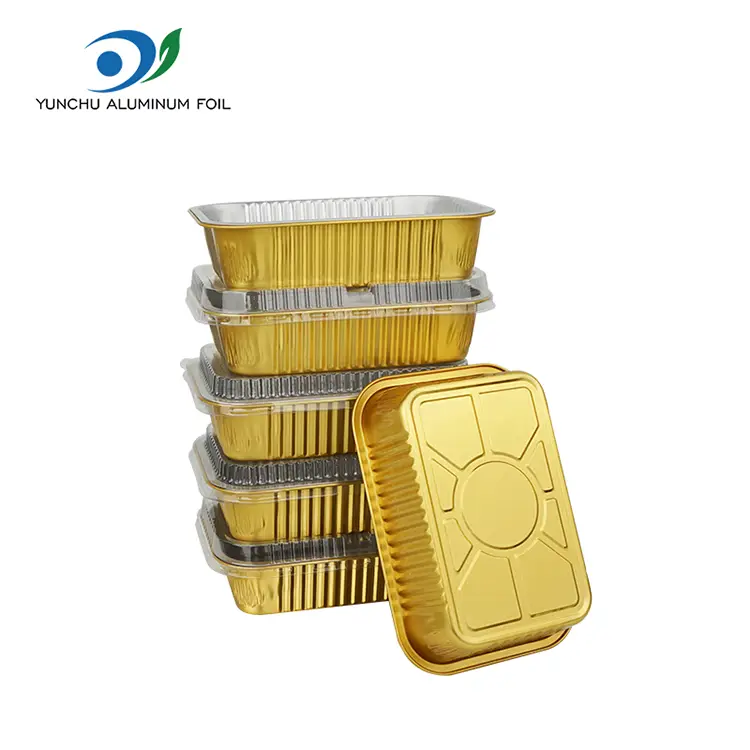 Ang mga magagamit na barbecue takeaway aluminyo foil container