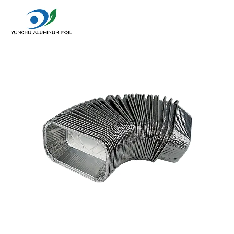 Square Air Fryer Catering Silver Aluminum Foil Container