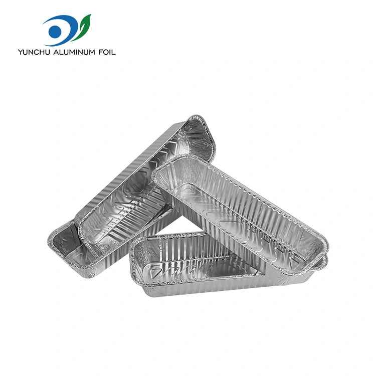 Rectangular baking barbecue pilak aluminyo foil container