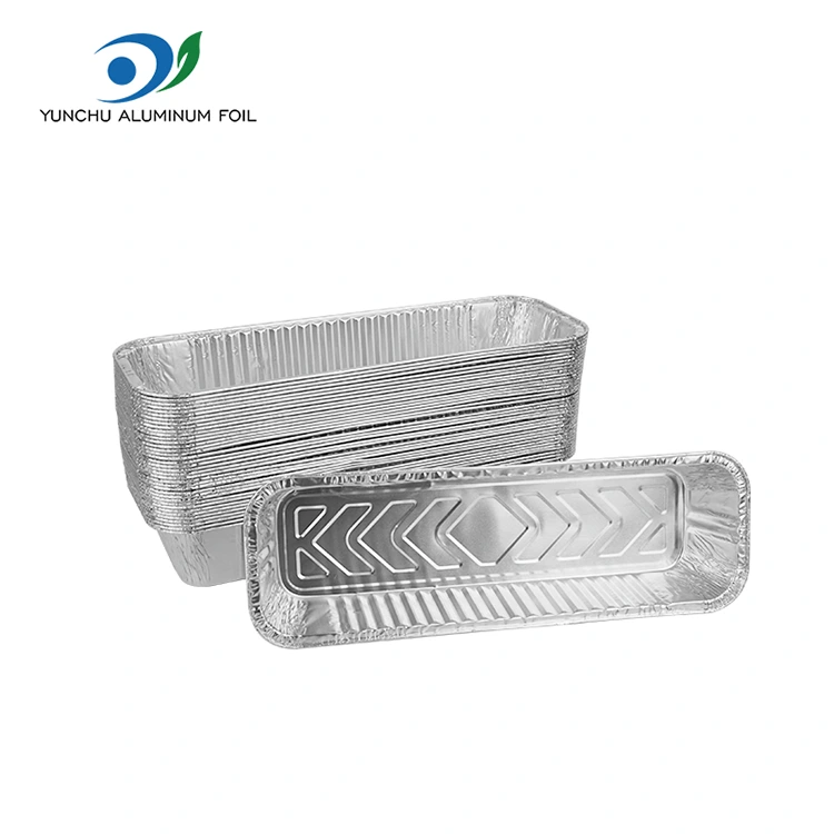Rectangular baking barbecue pilak aluminyo foil container