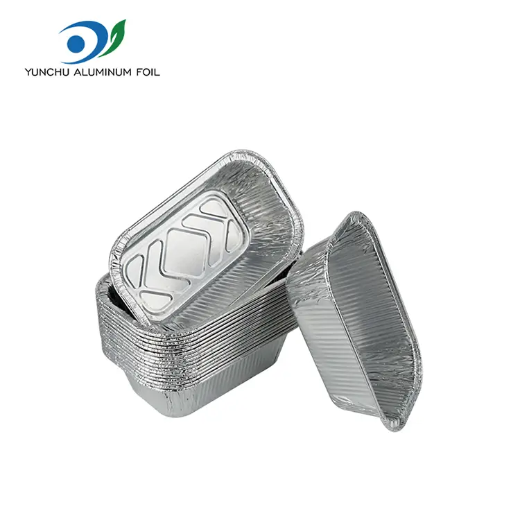 Square Air Fryer Catering Silver Aluminum Foil Container