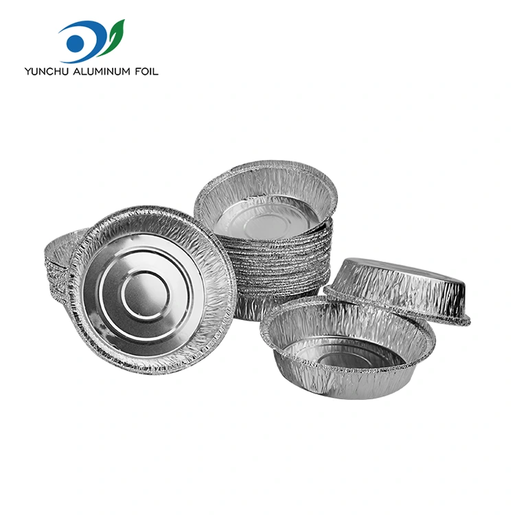 Round air fryer baking tray pilak aluminyo foil container