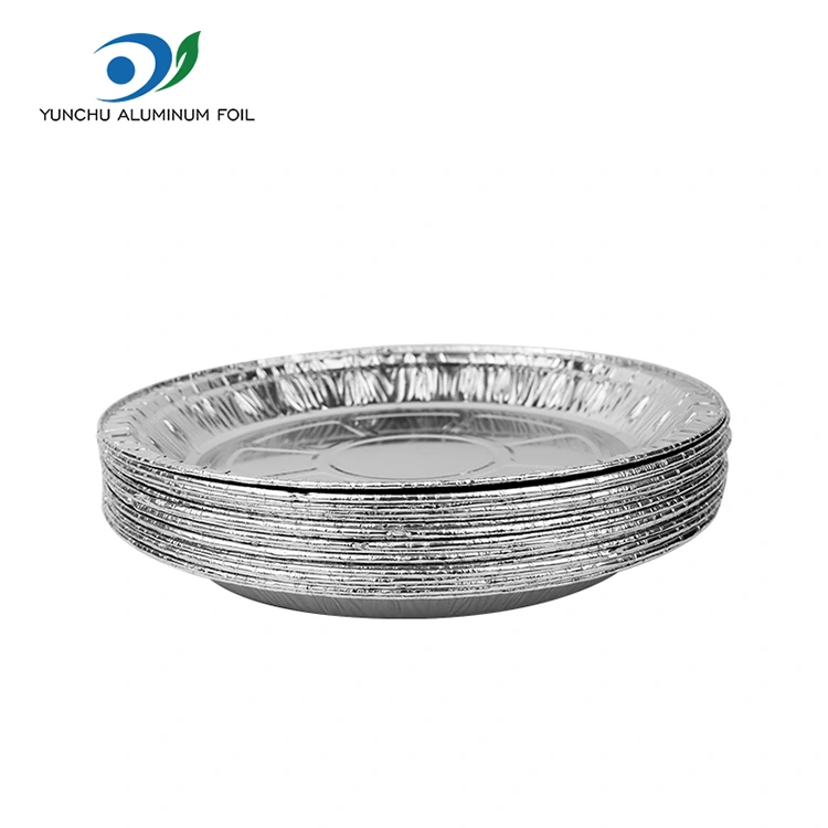 Round air fryer pizza pilak aluminyo foil container