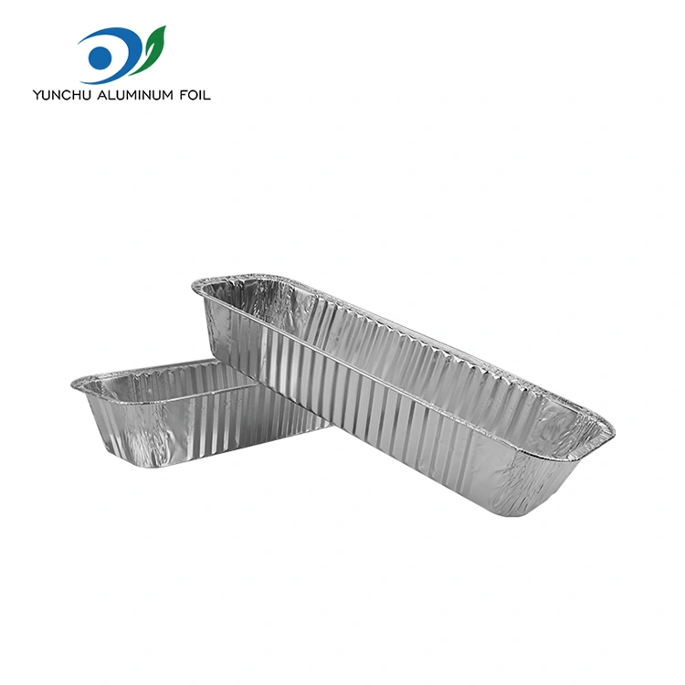 Rectangular baking barbecue pilak aluminyo foil container
