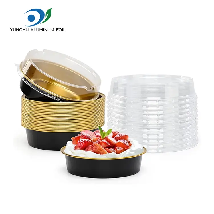Disposable baking packaging round smoothwall aluminyo foil container