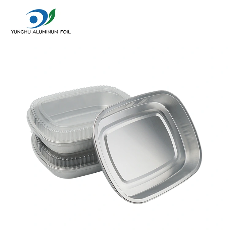 Mga Disposable Catering Takeaway Silver Square Aluminum Foil Container