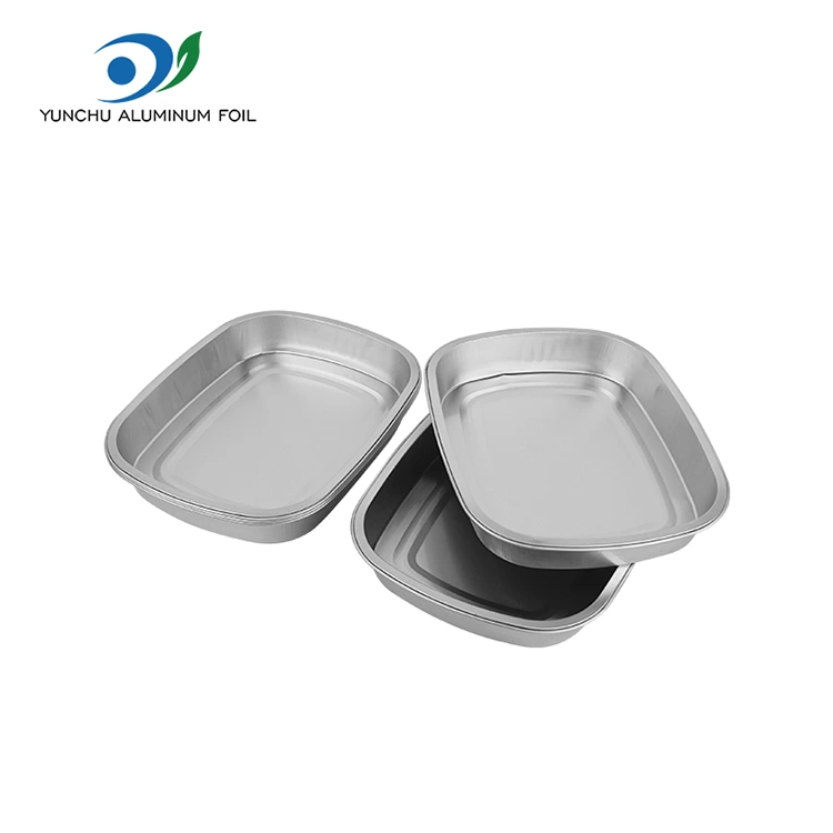 Mga Disposable Catering Takeaway Silver Square Aluminum Foil Container