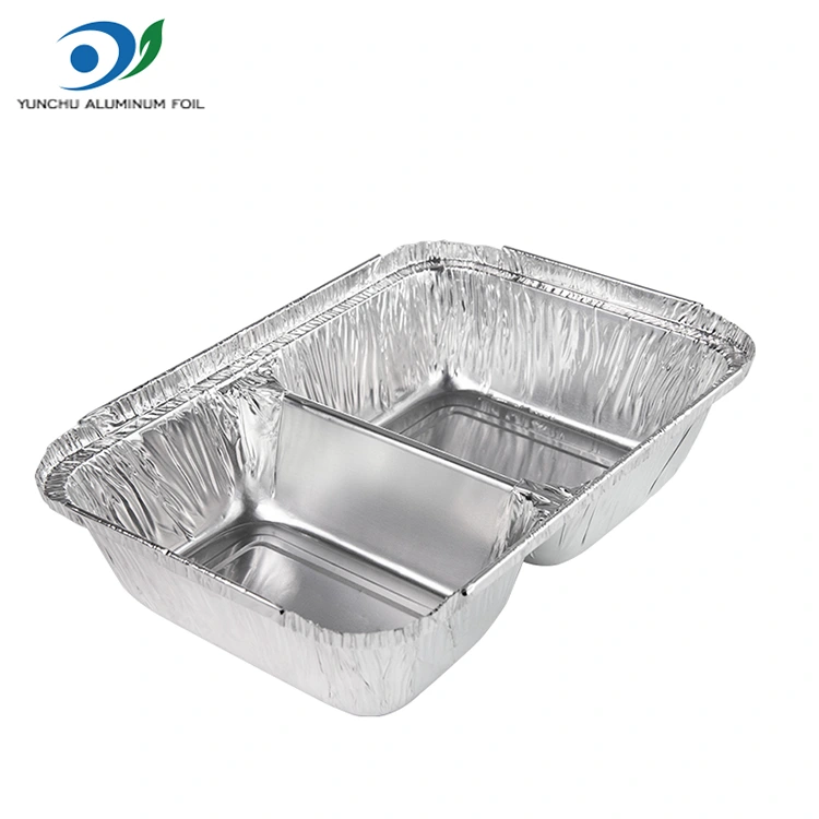 Disposable compartment fast food pilak aluminyo foil container