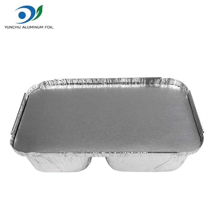 Disposable compartment fast food pilak aluminyo foil container
