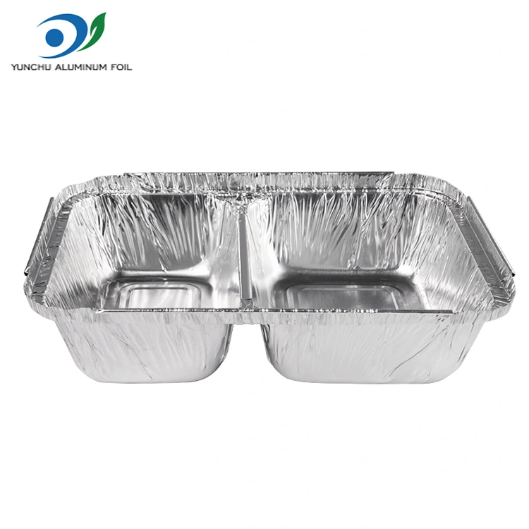 Disposable compartment fast food pilak aluminyo foil container