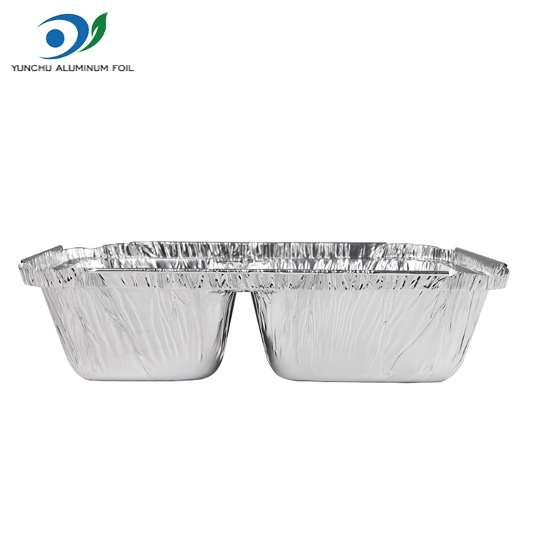 Disposable compartment fast food pilak aluminyo foil container