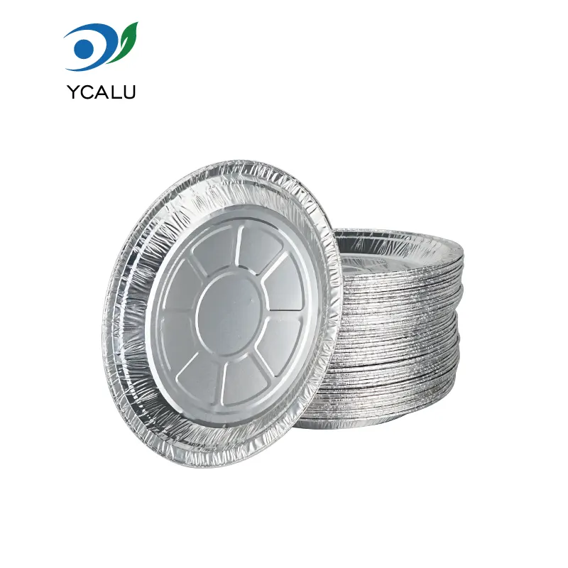 Disposable disc air fryer Silver Aluminum Foil Mga Lalagyan ng Pagkain