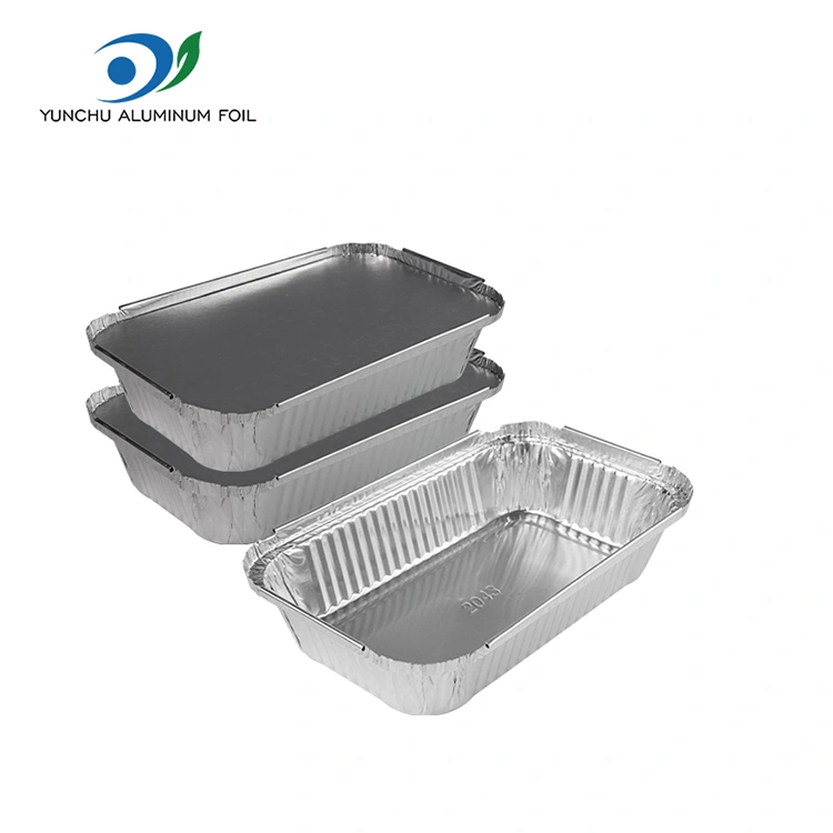 Disposable fast food box barbecue pilak aluminyo foil container