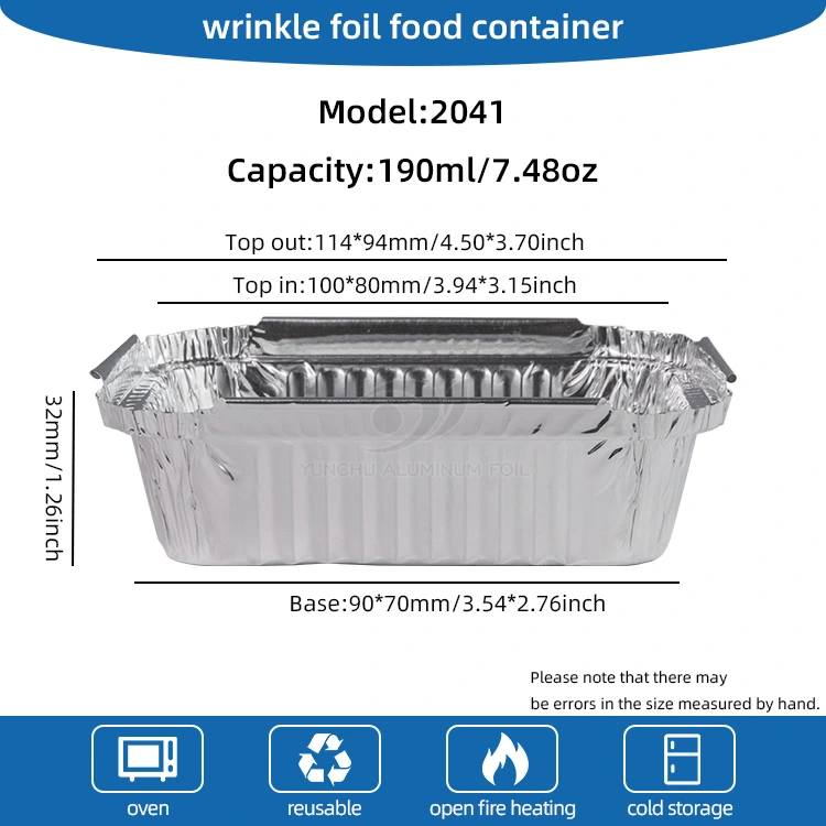 Disposable foil box barbecue pilak aluminyo foil container