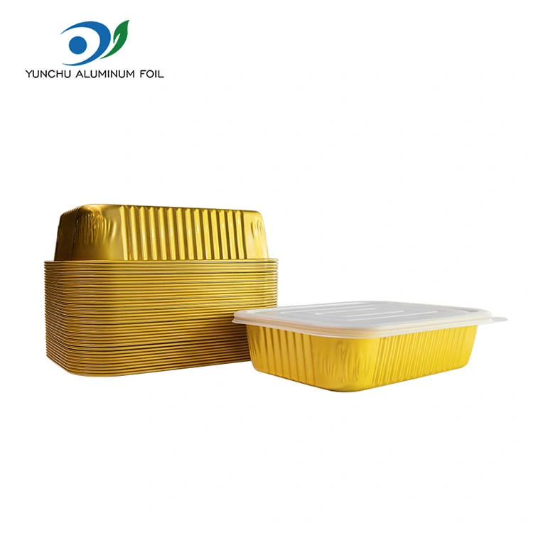 Disposable Golden Baking Catering Rectangular Aluminum Foil Container