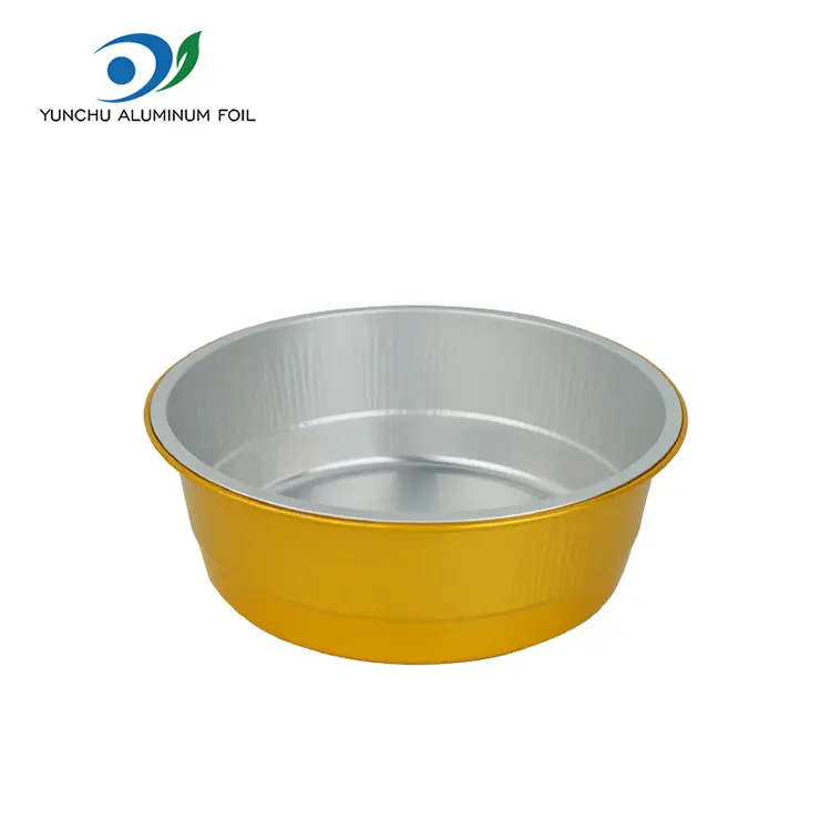 Disposable Golden Round aluminyo foil container