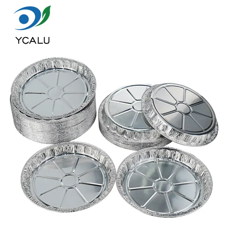Mga Disposable Pizza Pan Silver Aluminum Foil Container Mga Disposable Pizza Pan Silver Aluminum Foil Container