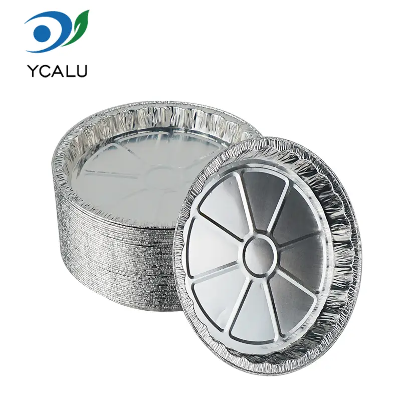 Mga Disposable Pizza Pan Silver Aluminum Foil Container