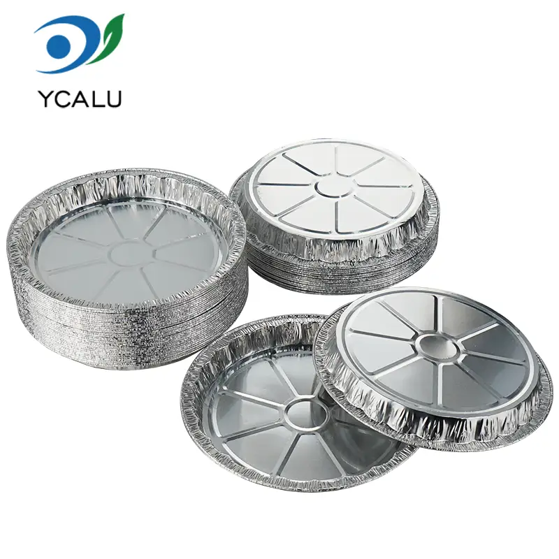 Mga Disposable Pizza Pan Silver Aluminum Foil Container