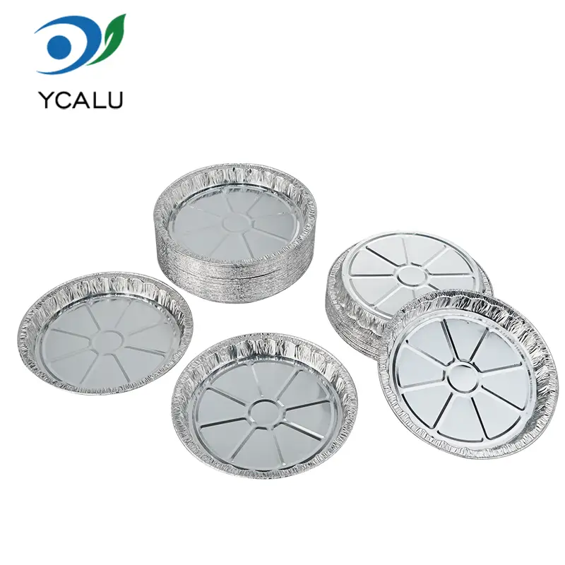 Mga Disposable Pizza Pan Silver Aluminum Foil Container