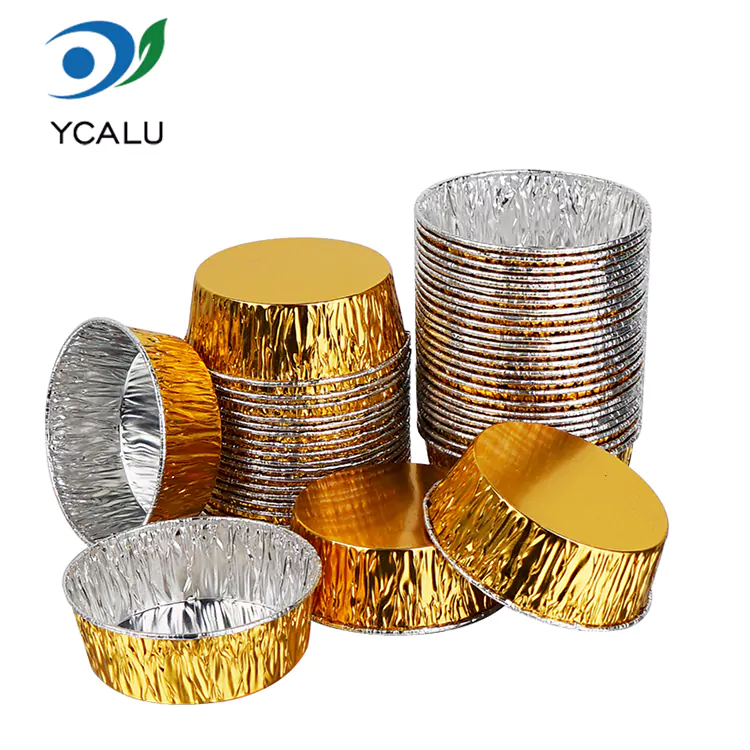 Disposable round baking tray Mga Lalagyan ng Pagkain na Silver Aluminum Foil