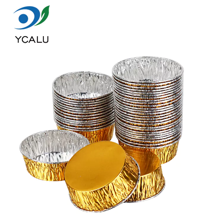 Disposable round baking tray Mga Lalagyan ng Pagkain na Silver Aluminum Foil