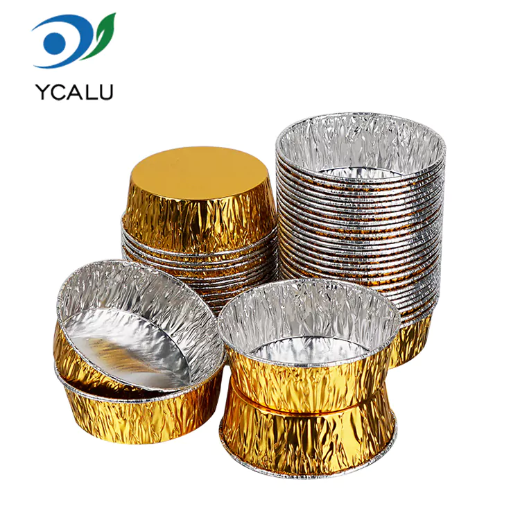 Disposable round baking tray Mga Lalagyan ng Pagkain na Silver Aluminum Foil