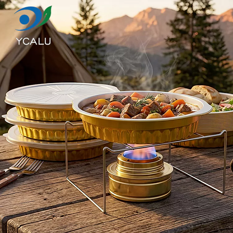 Disposable round catering takeaway Aluminum Foil Container