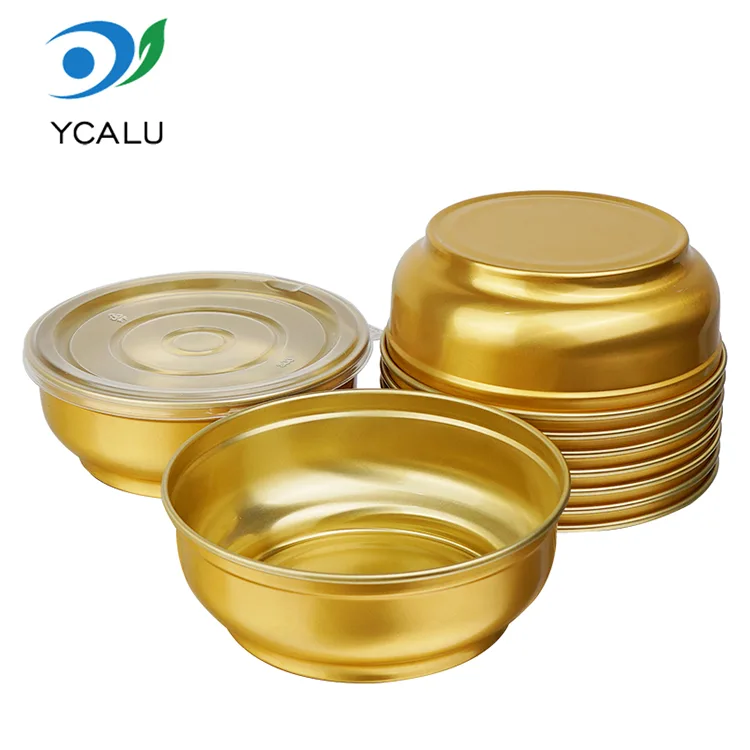 Disposable round large capacity gold bowl Mga Lalagyan ng Aluminum Foil Disposable round large capacity gold bowl Mga Lalagyan ng Aluminum Foil