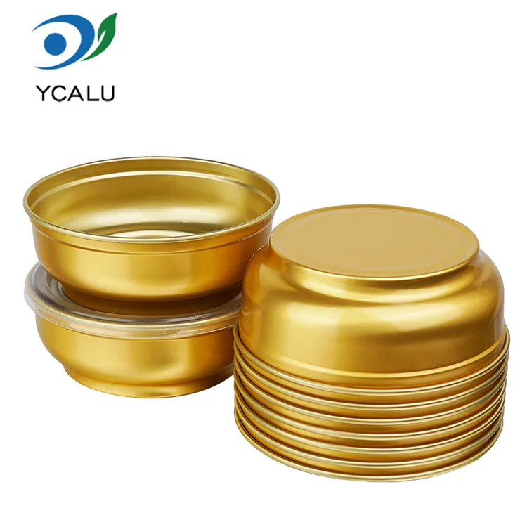 Disposable round large capacity gold bowl Mga Lalagyan ng Aluminum Foil