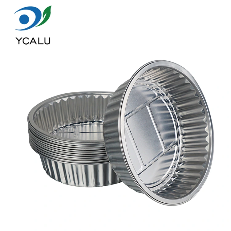 Disposable round silver packaged catering Mga Lalagyan ng Aluminum Foil