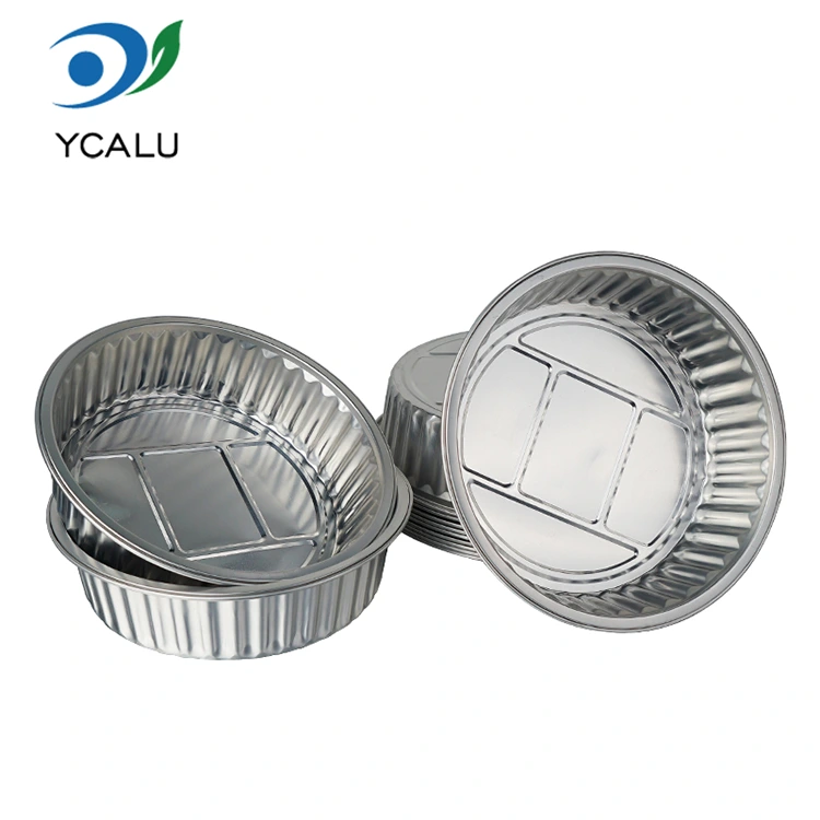 Disposable round silver packaged catering Mga Lalagyan ng Aluminum Foil