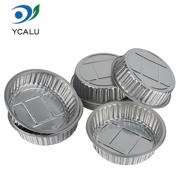 Disposable round silver packaged catering Mga Lalagyan ng Aluminum Foil Disposable round silver packaged catering Mga Lalagyan ng Aluminum Foil