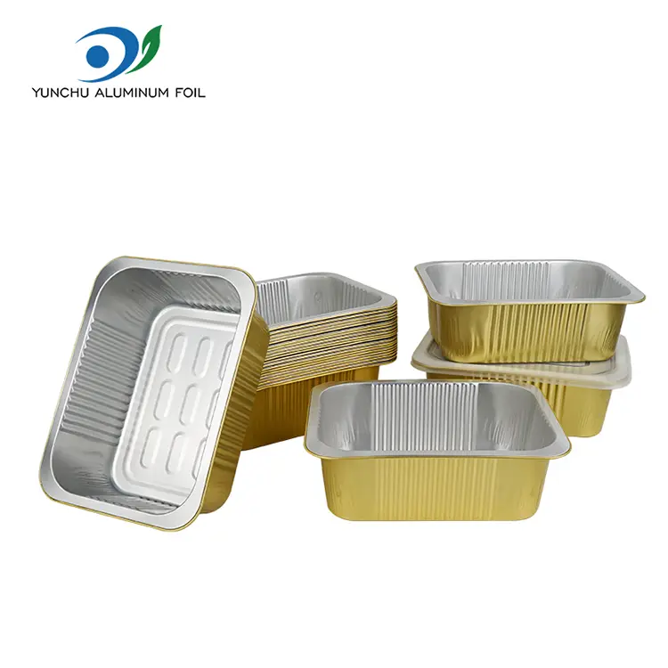 Ang mga magagamit na seal square square aluminyo foil container