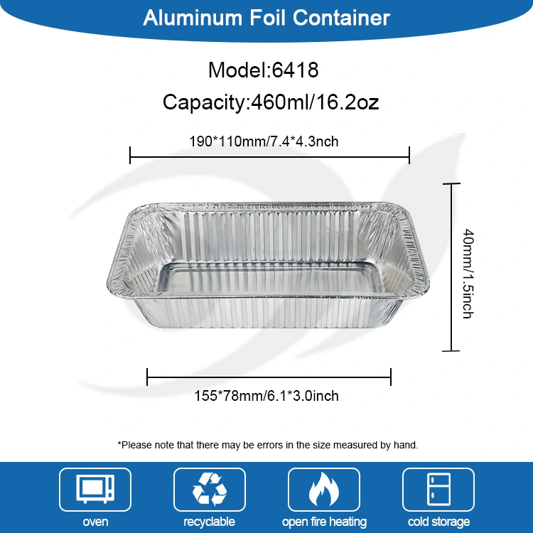 Disposable Silver Oven Grill Air Fryer Silver Aluminum Foil Mga Lalagyan ng Pagkain