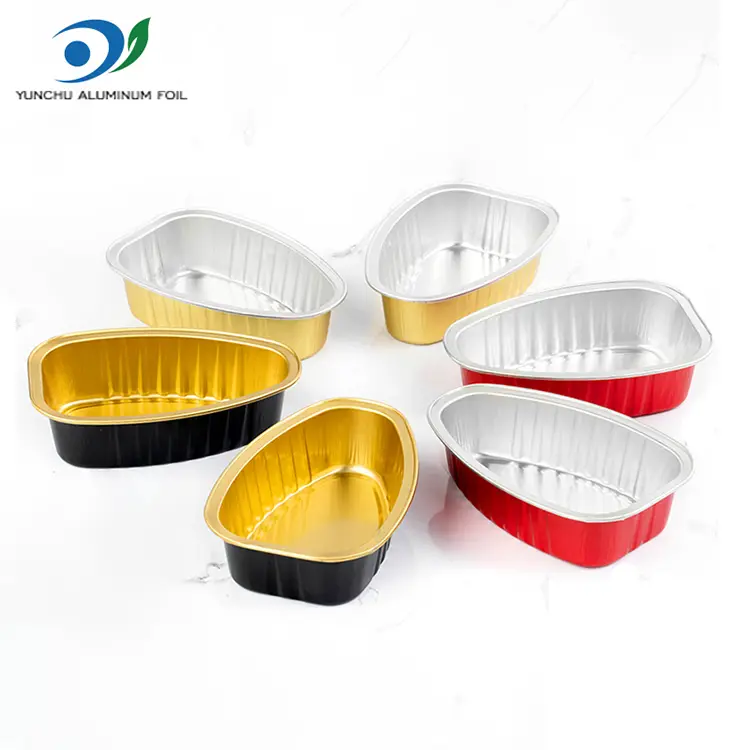 Disposable Special-Shaped Kulay Smoothwall Aluminum Foil Container
