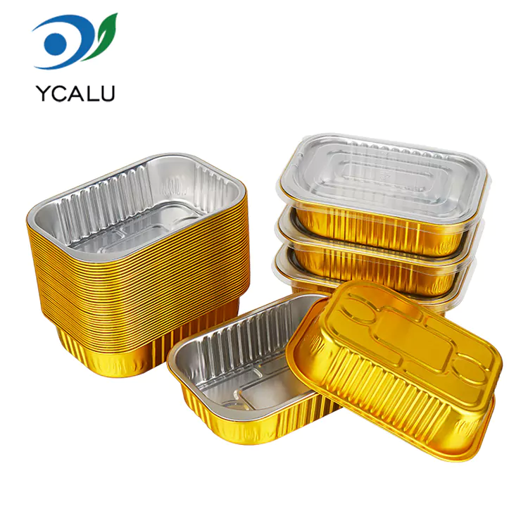 Disposable square catering takeaway Mga Lalagyan ng Aluminum Foil Disposable square catering takeaway Mga Lalagyan ng Aluminum Foil
