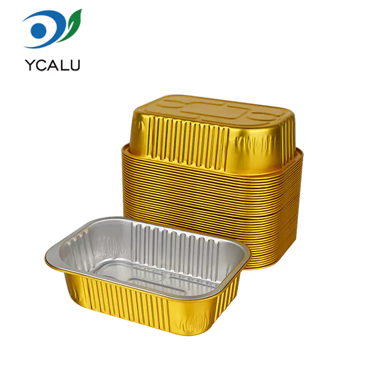 Disposable square catering takeaway Mga Lalagyan ng Aluminum Foil