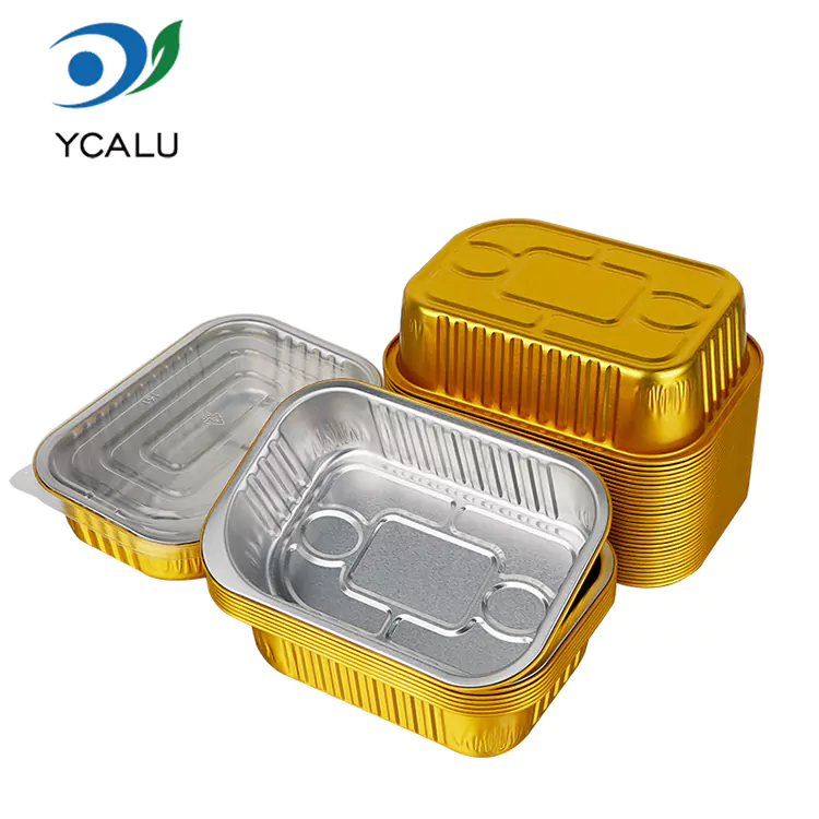 Disposable square catering takeaway Mga Lalagyan ng Aluminum Foil