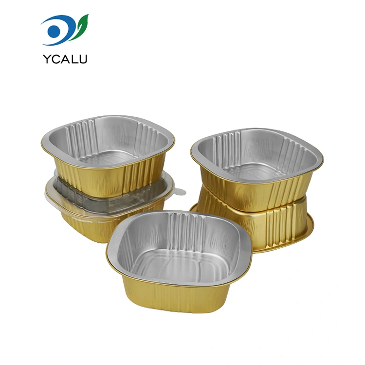 Disposable square gold aluminyo foil container Disposable square gold aluminyo foil container
