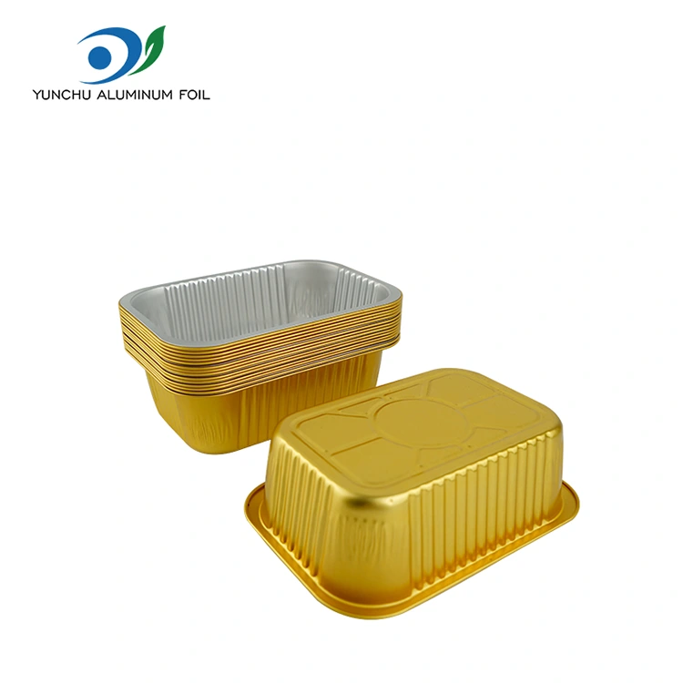 Disposable square seal gratin aluminyo foil container