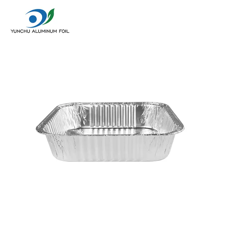 Mga Disposable Square Silver Aluminum Food Container Para sa Delivery Mga Disposable Square Silver Aluminum Food Container Para sa Delivery