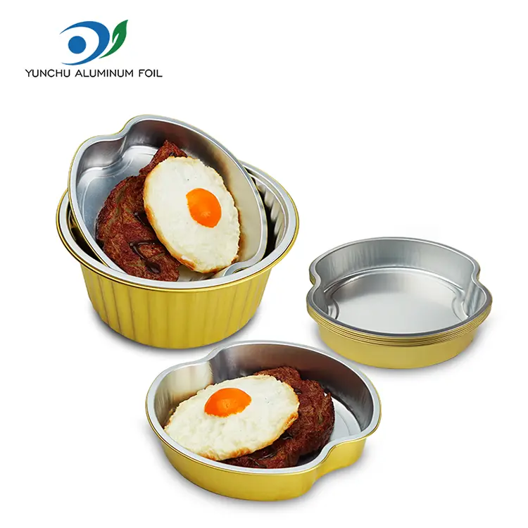 Ang mga gintong tiered dining round aluminyo foil container