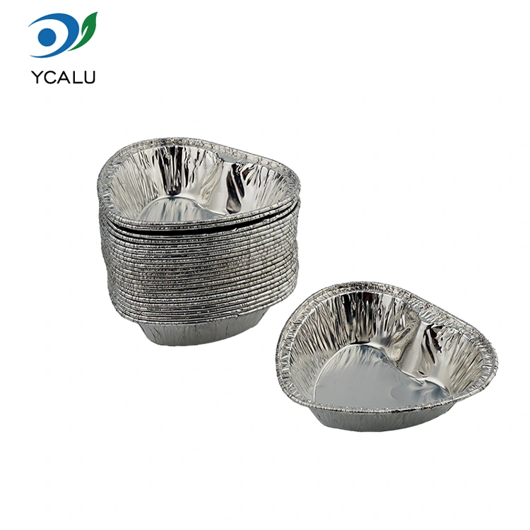 Hugis pusong air fryer Mga Lalagyan ng Silver Aluminum Foil