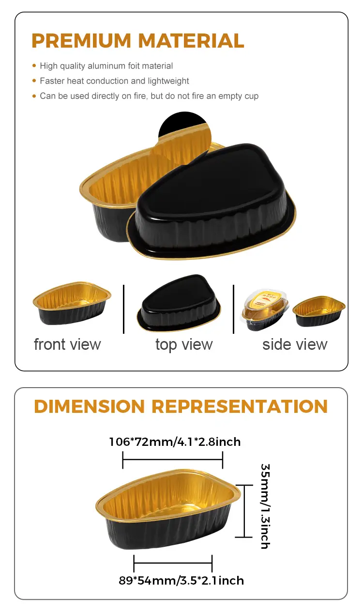 Disposable special-shaped color Smoothwall Aluminum Foil Containers