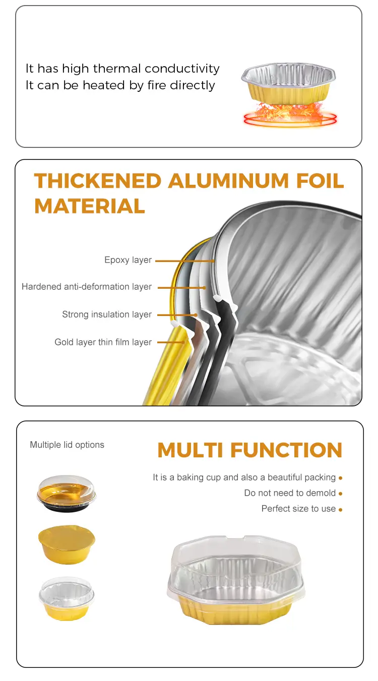 Special-Shaped Cake Cup Smoothwall Aluminum Foil Containers