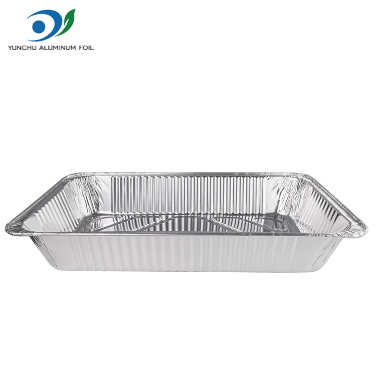 Malaking kapasidad na panlabas na baking tray pilak aluminyo foil container Malaking kapasidad na panlabas na baking tray pilak aluminyo foil container